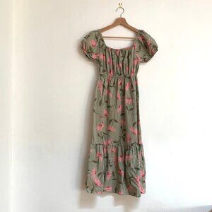 Princess Highway Marmalade Midi Dress in Green Floral